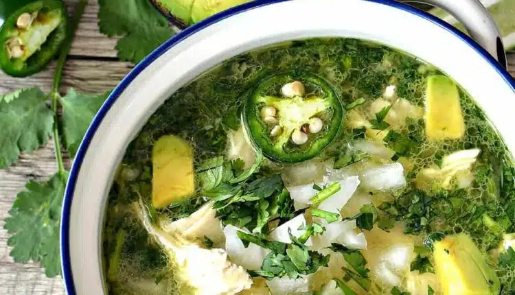 Lime avocado soup